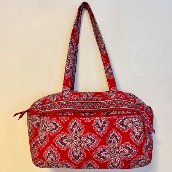 Vera Bradley Zip Diaper Baby Bag Multi Compartment Red Paisley Frankly Scarlett - Picture 3 of 5
